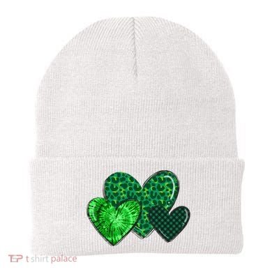St Patricks Day Festive Heart Beanie