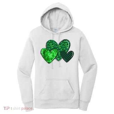 St Patricks Day Festive Heart Women's Hoodie