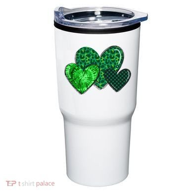 St Patricks Day Festive Heart Tumbler