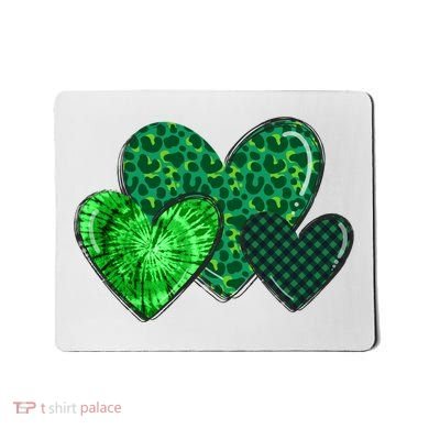 St Patricks Day Festive Heart Mousepad