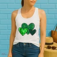St Patricks Day Festive Heart Women's Tank Top thumb 2
