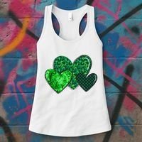 St Patricks Day Festive Heart Women's Tank Top thumb 3