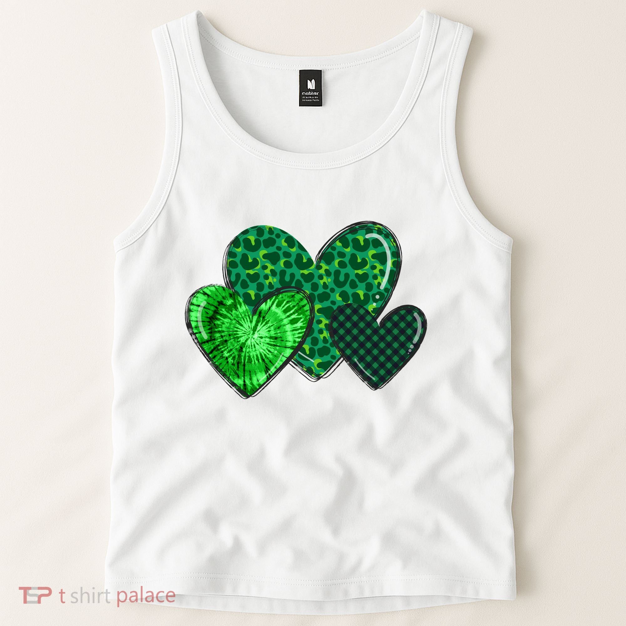 St Patricks Day Festive Heart Tank Top