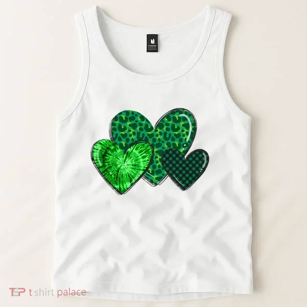St Patricks Day Festive Heart Tank Top