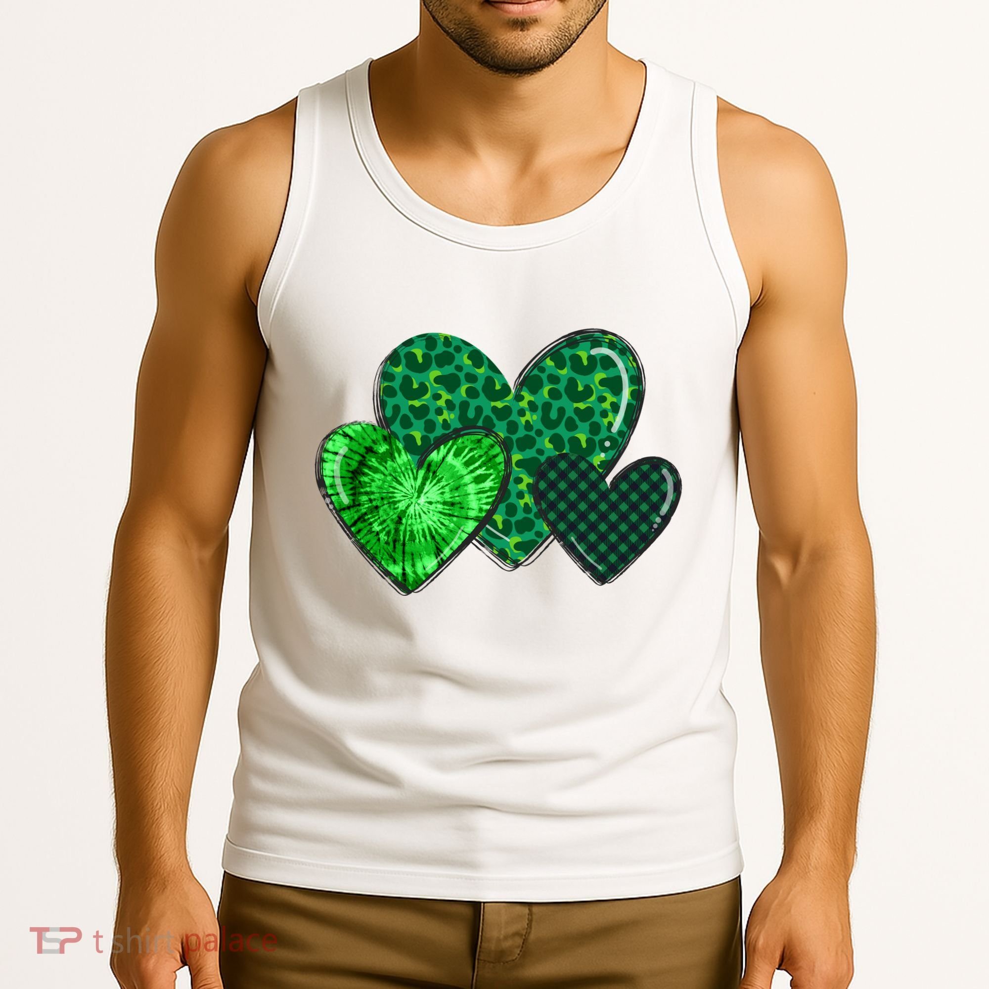 St Patricks Day Festive Heart Tank Top