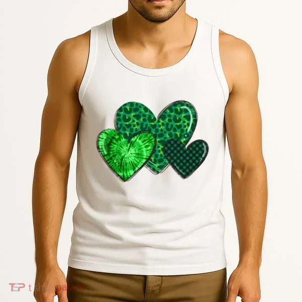 St Patricks Day Festive Heart Tank Top