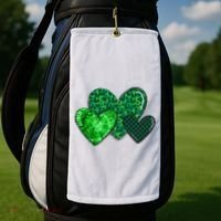 St Patricks Day Festive Heart Golf Towel thumb 2