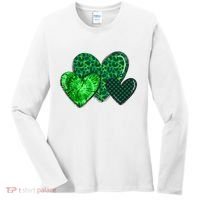 St Patricks Day Festive Heart Women's Long Sleeve Shirt thumb 0