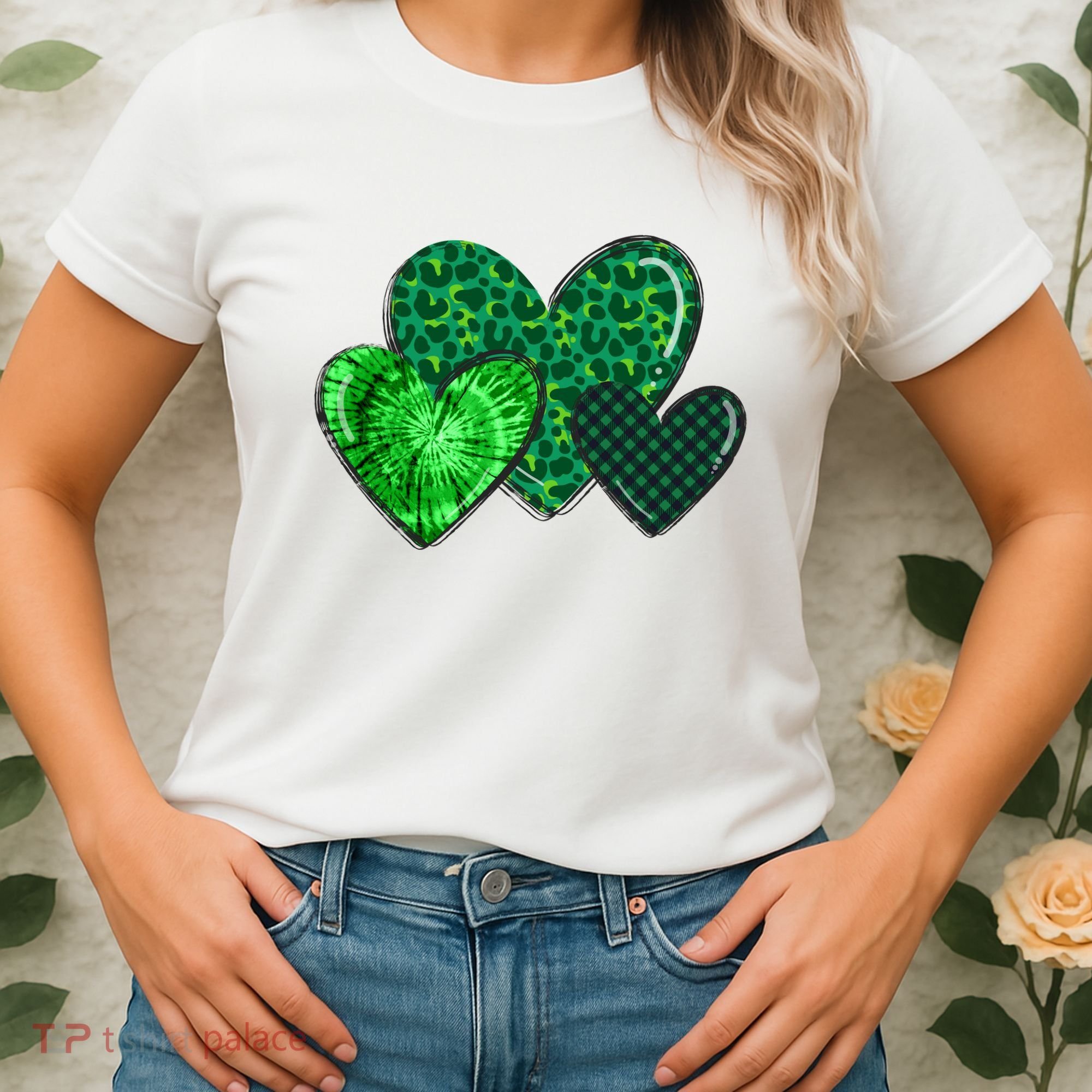 St Patricks Day Festive Heart Women's T-Shirt