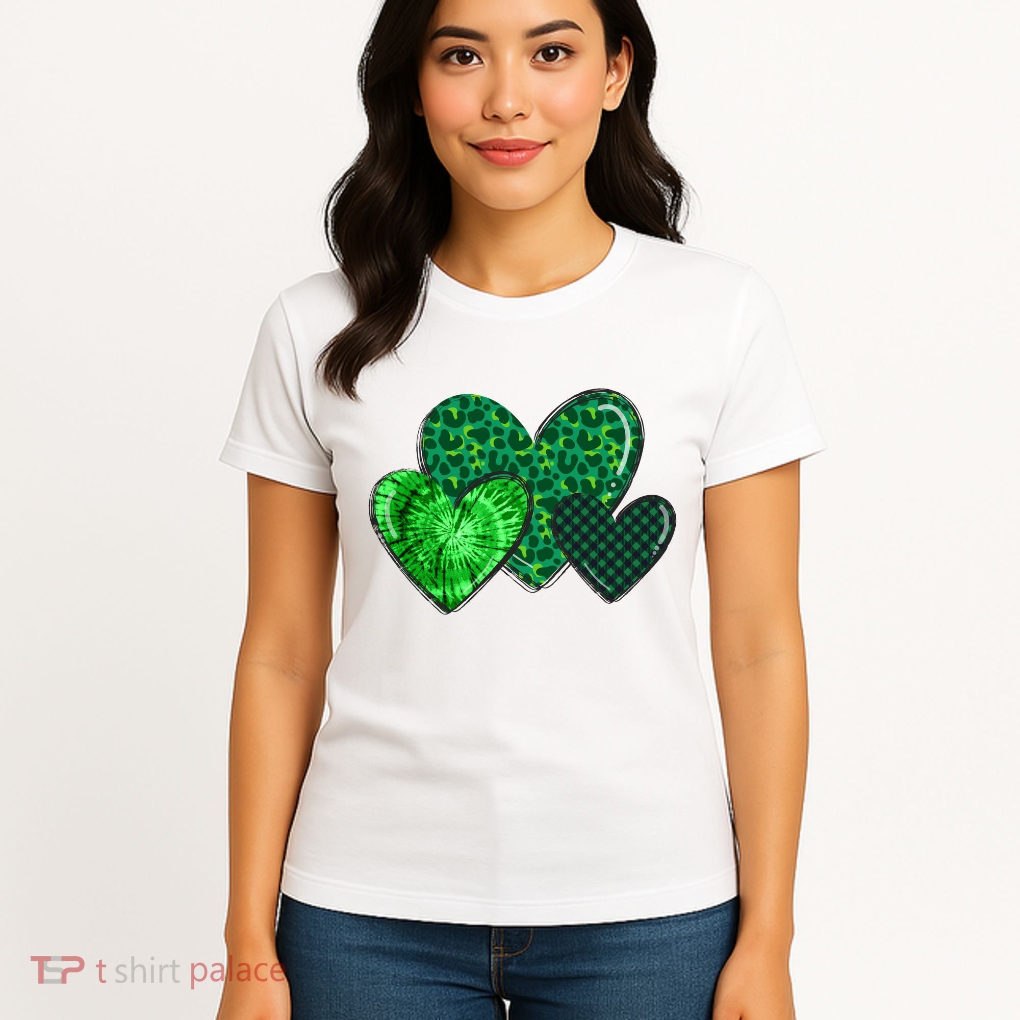 St Patricks Day Festive Heart Women's T-Shirt