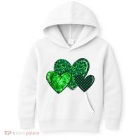 St Patricks Day Festive Heart Kids Hoodie thumb 0