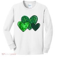 St Patricks Day Festive Heart Kids Long Sleeve Shirt thumb 0
