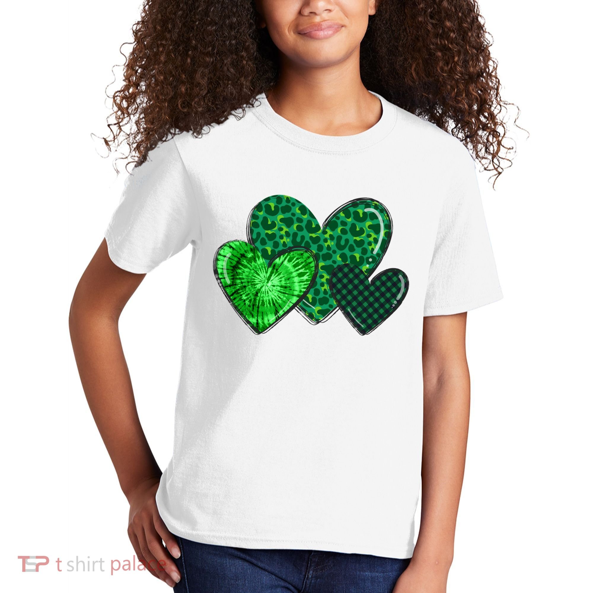 St Patricks Day Festive Heart Kids T-Shirt