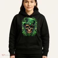 St Patricks Day Irish Skull Leprechaun Sugar Skull Hoodie thumb 5