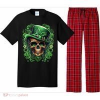 St Patricks Day Irish Skull Leprechaun Sugar Skull Pajama Set thumb 0