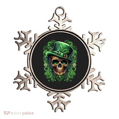 St Patricks Day Irish Skull Leprechaun Sugar Skull Ornament