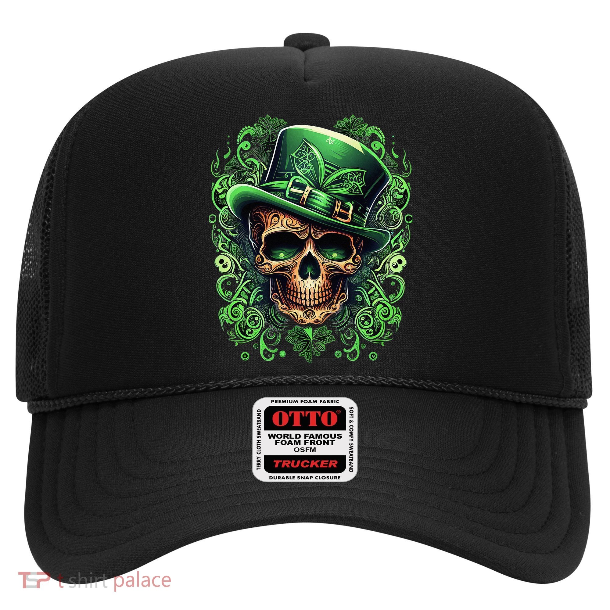 St Patricks Day Irish Skull Leprechaun Sugar Skull Hat