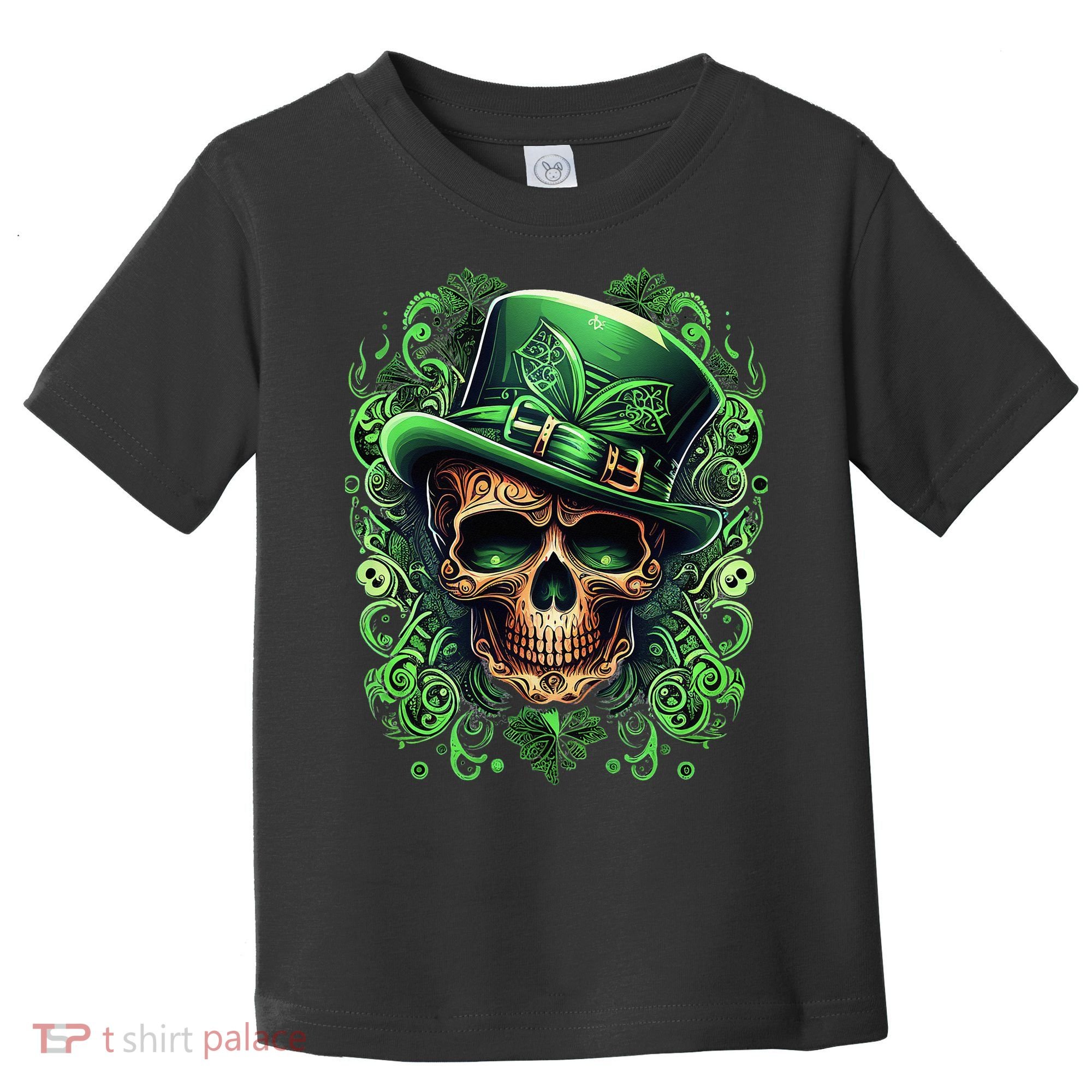 St Patricks Day Irish Skull Leprechaun Sugar Skull Toddler T-Shirt
