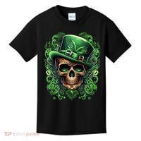 St Patricks Day Irish Skull Leprechaun Sugar Skull Kids T-Shirt thumb 0