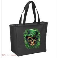 St Patricks Day Irish Skull Leprechaun Sugar Skull Tote Bag thumb 2