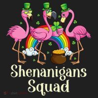 St Patrick's Day Shenanigan Squad Leprechaun Irish Flamingo Women's Sweatshirt thumb 2