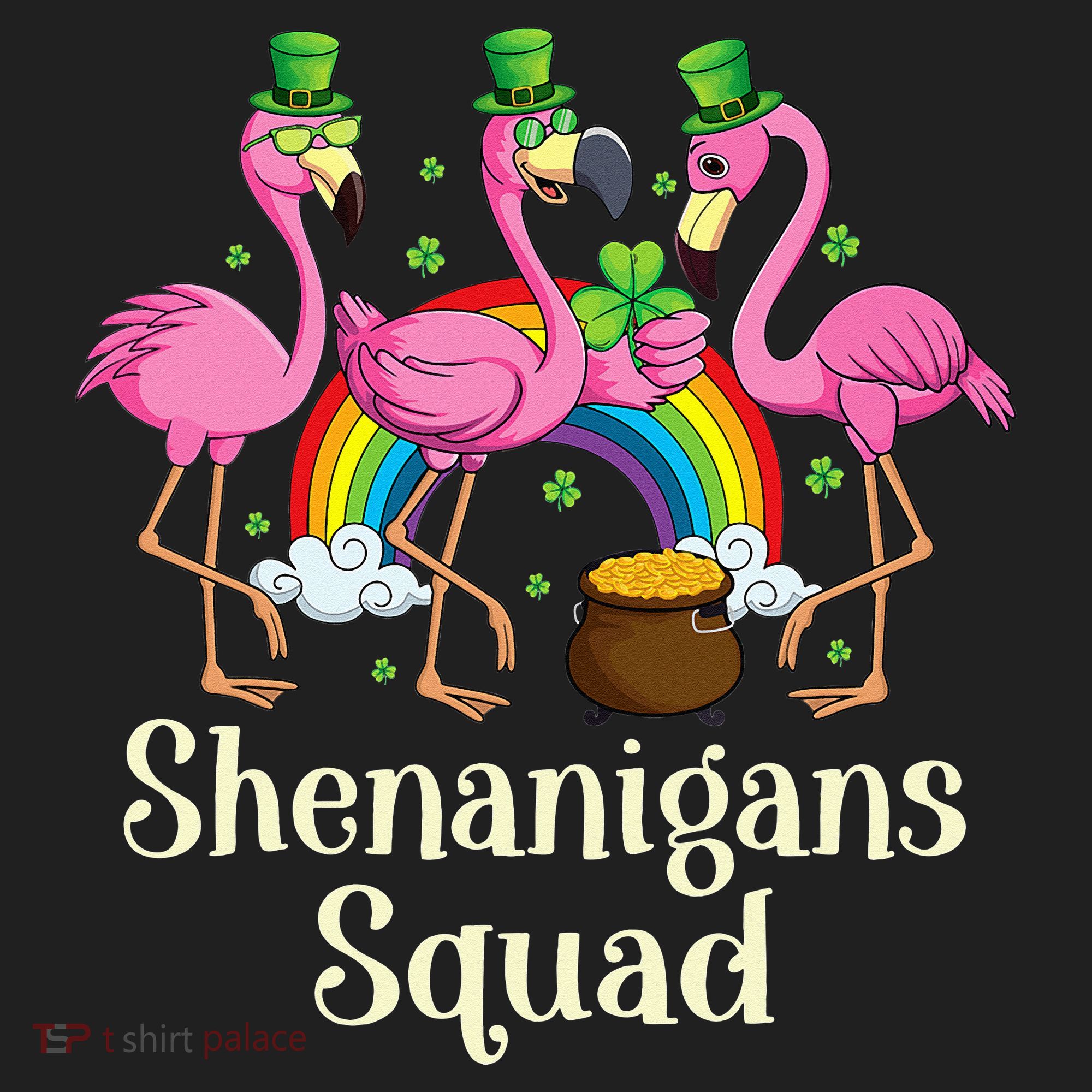 St Patrick's Day Shenanigan Squad Leprechaun Irish Flamingo Hat