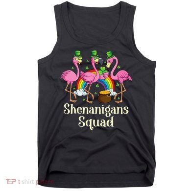 St Patrick's Day Shenanigan Squad Leprechaun Irish Flamingo Tank Top