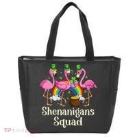 St Patrick's Day Shenanigan Squad Leprechaun Irish Flamingo Tote Bag thumb 0