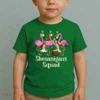 St Patrick's Day Shenanigan Squad Leprechaun Irish Flamingo Toddler T-Shirt thumb 2