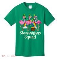 St Patrick's Day Shenanigan Squad Leprechaun Irish Flamingo Kids T-Shirt thumb 0
