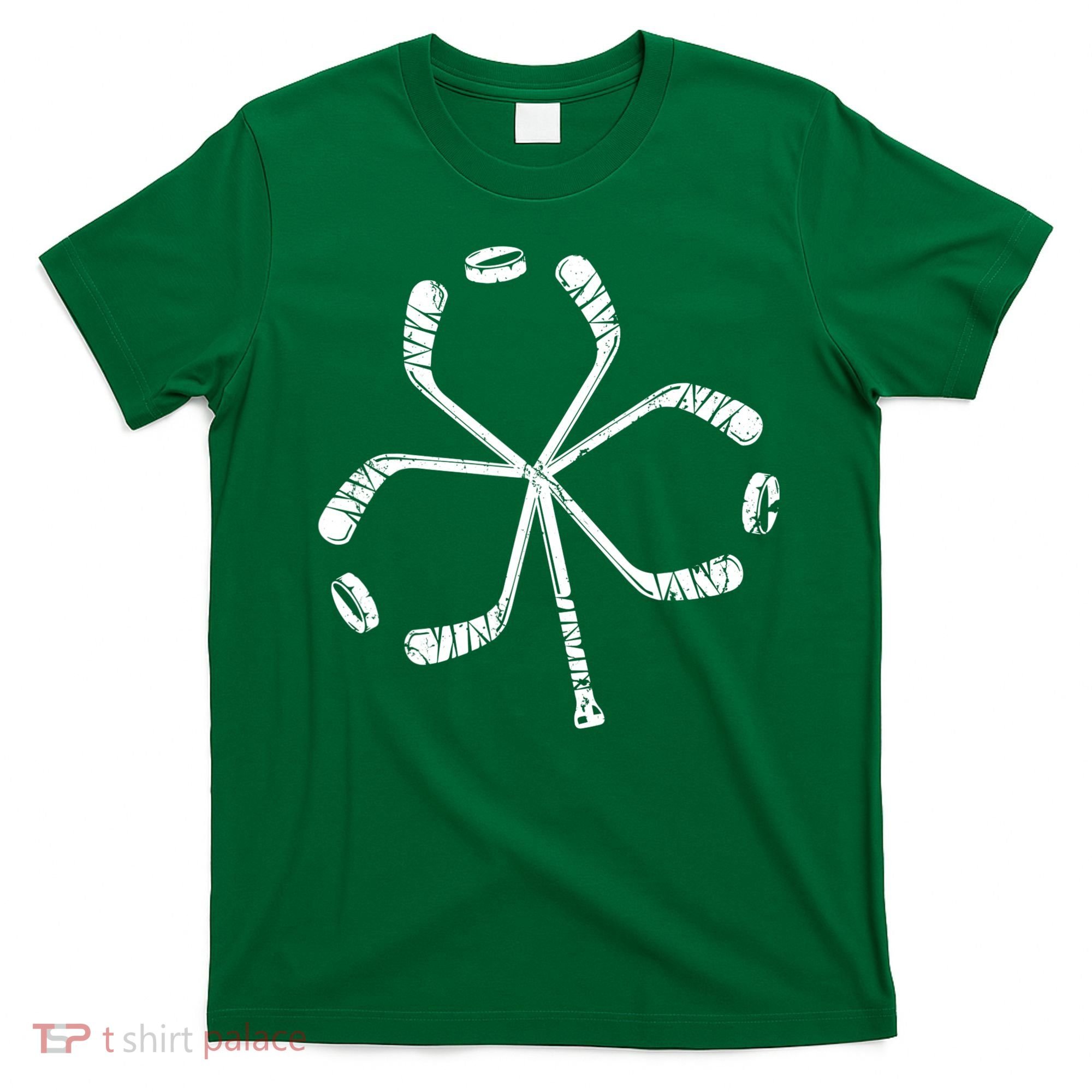 St Patricks Day Hockey Shamrock Vintage Stick Saint Paddy's T-Shirt