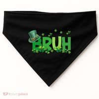 Saint Patricks Day Bruh St Pattys Day USA-Made Doggie Bandana thumb 0