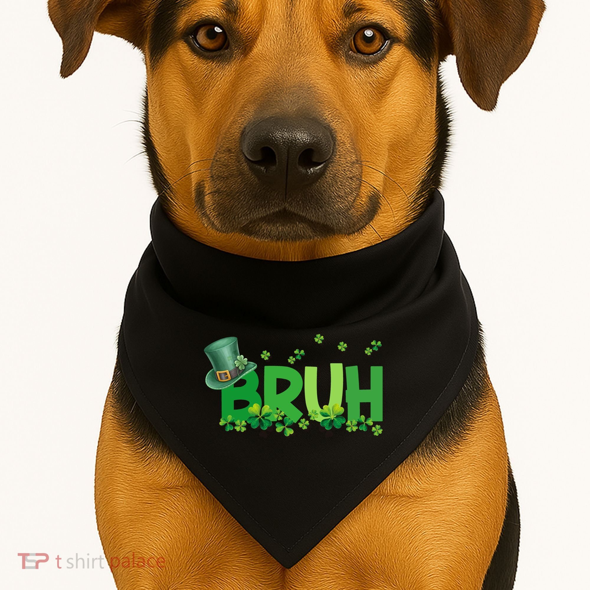 Saint Patricks Day Bruh St Pattys Day USA-Made Doggie Bandana