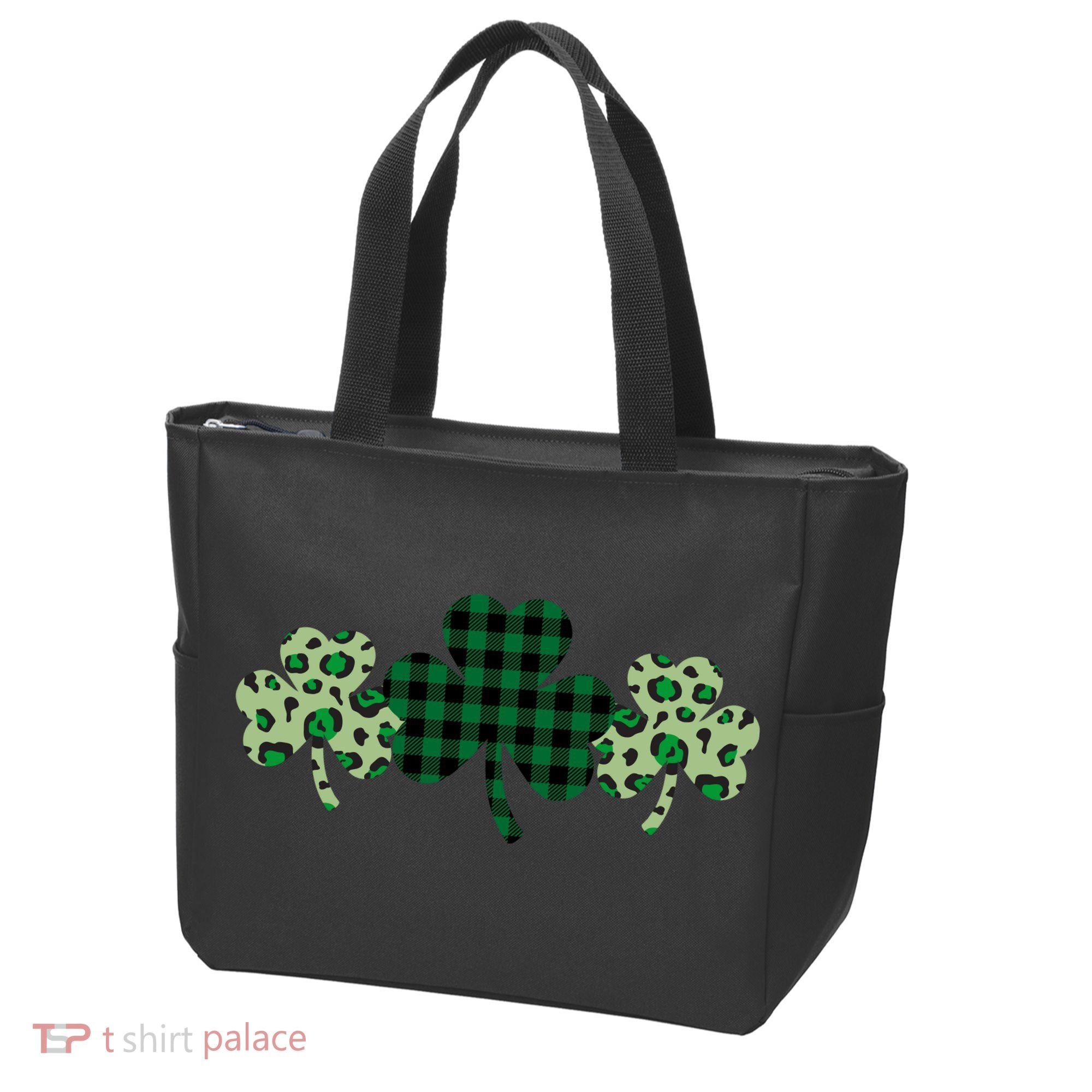St Patricks Day Shamrock Pattern Tote Bag