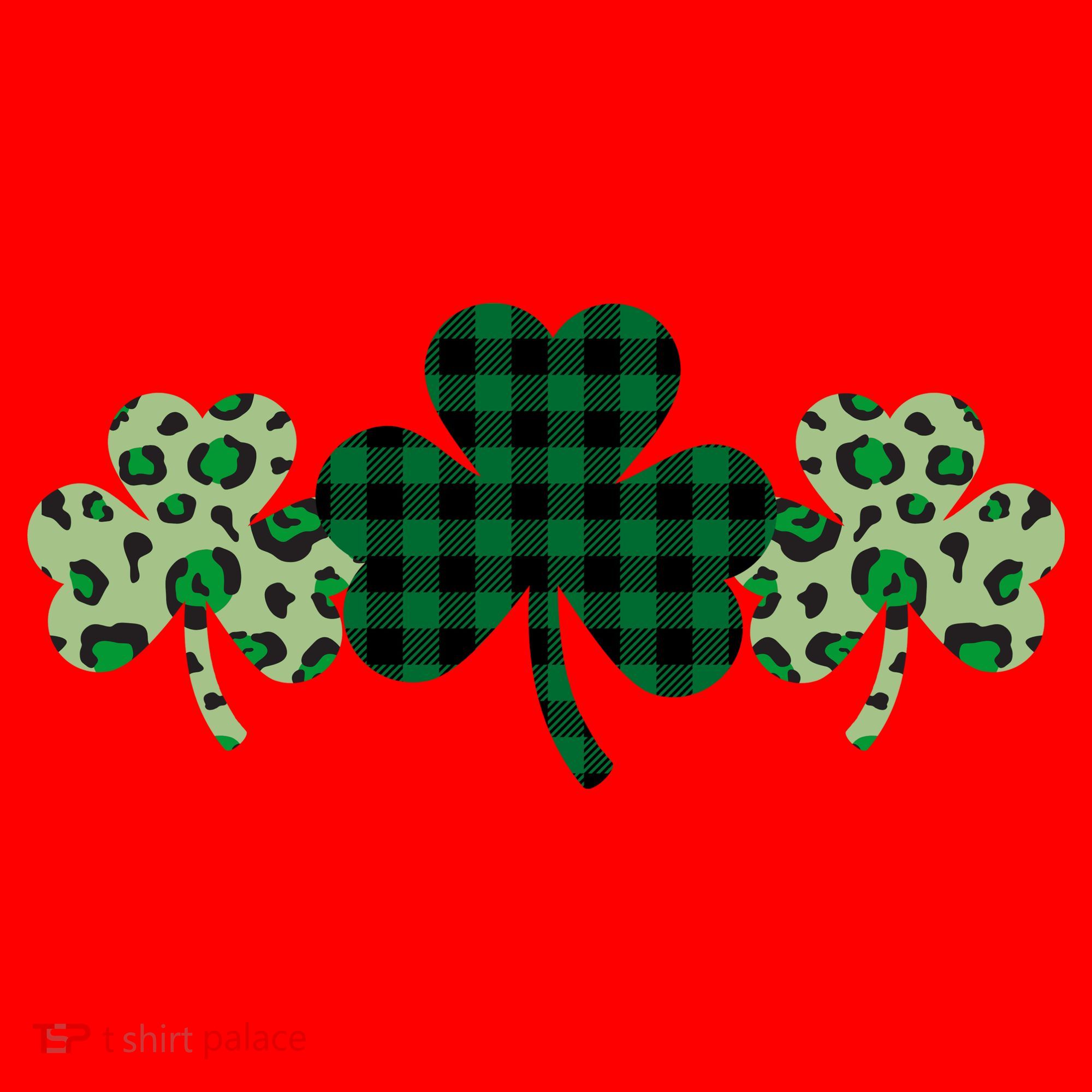 St Patricks Day Shamrock Pattern Santa Hat