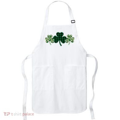 St Patricks Day Shamrock Pattern Apron