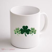 St Patricks Day Shamrock Pattern Coffee Mug thumb 1
