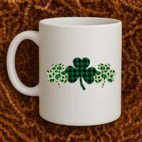 St Patricks Day Shamrock Pattern Coffee Mug thumb 2