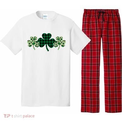 St Patricks Day Shamrock Pattern Pajama Set