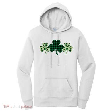St Patricks Day Shamrock Pattern Women's Hoodie