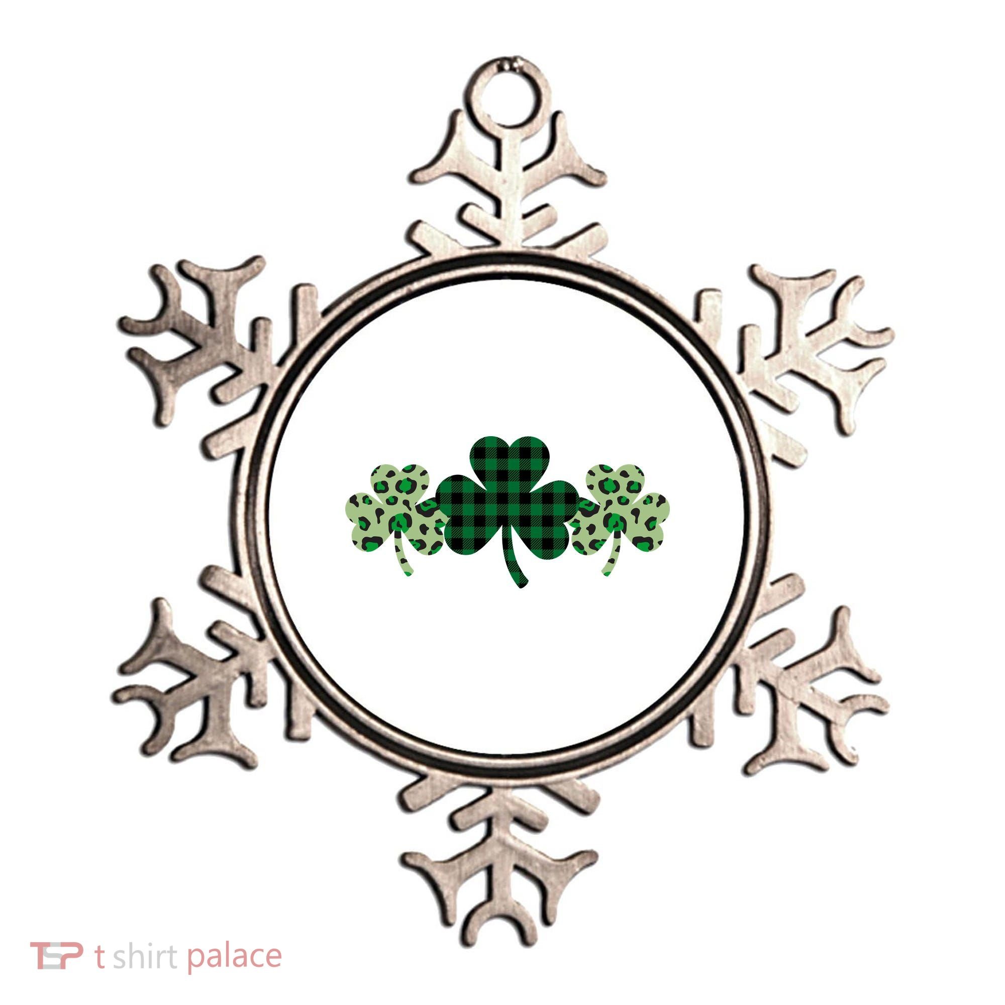 St Patricks Day Shamrock Pattern Ornament