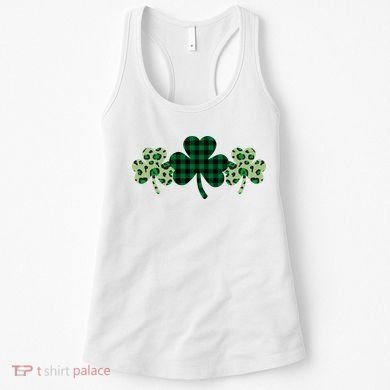 St Patricks Day Shamrock Pattern Women's Tank Top