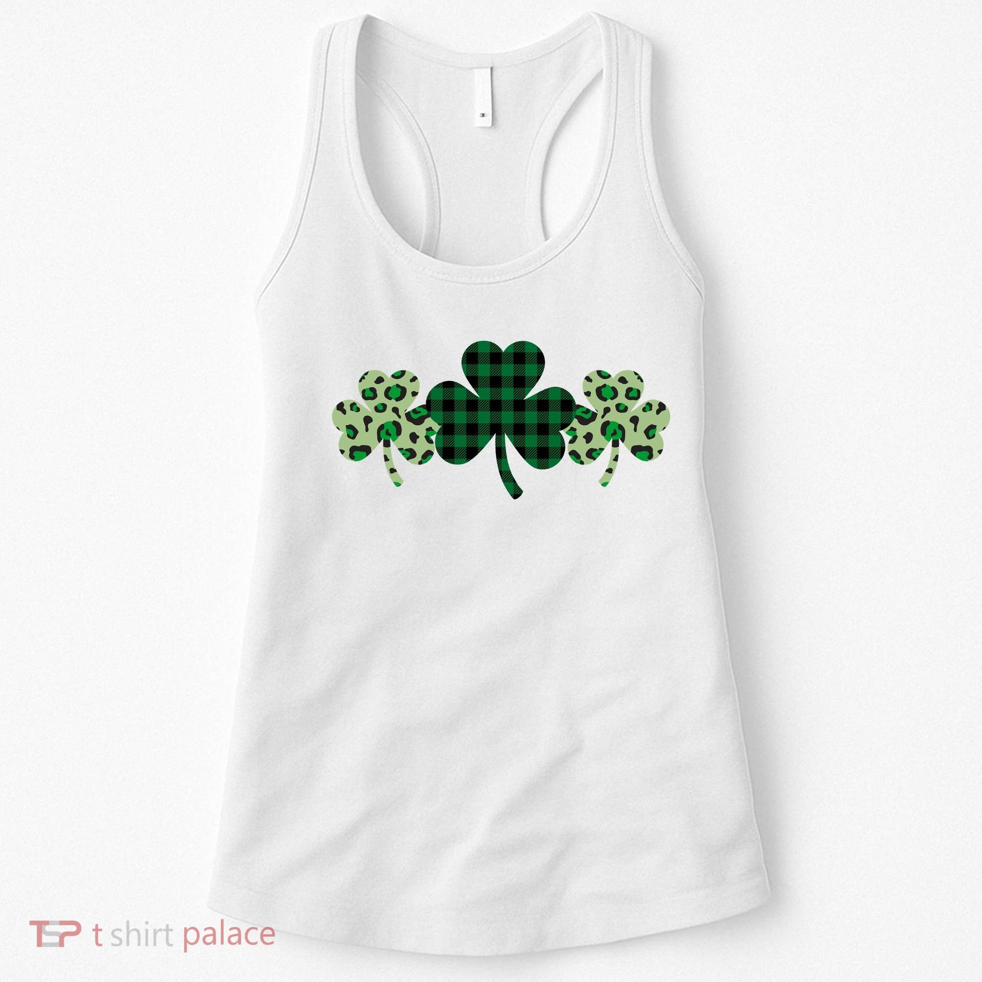 St Patricks Day Shamrock Pattern Women's Tank Top