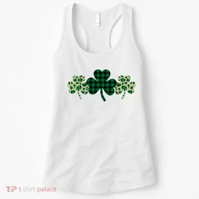 St Patricks Day Shamrock Pattern Women's Tank Top
