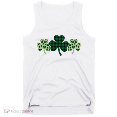 St Patricks Day Shamrock Pattern Tank Top