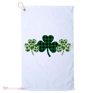 St Patricks Day Shamrock Pattern Golf Towel
