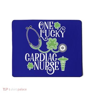 St Patrick's Day Cardiac Nurse Design Cute Gift One Lucky Nurse Great Gift Mousepad