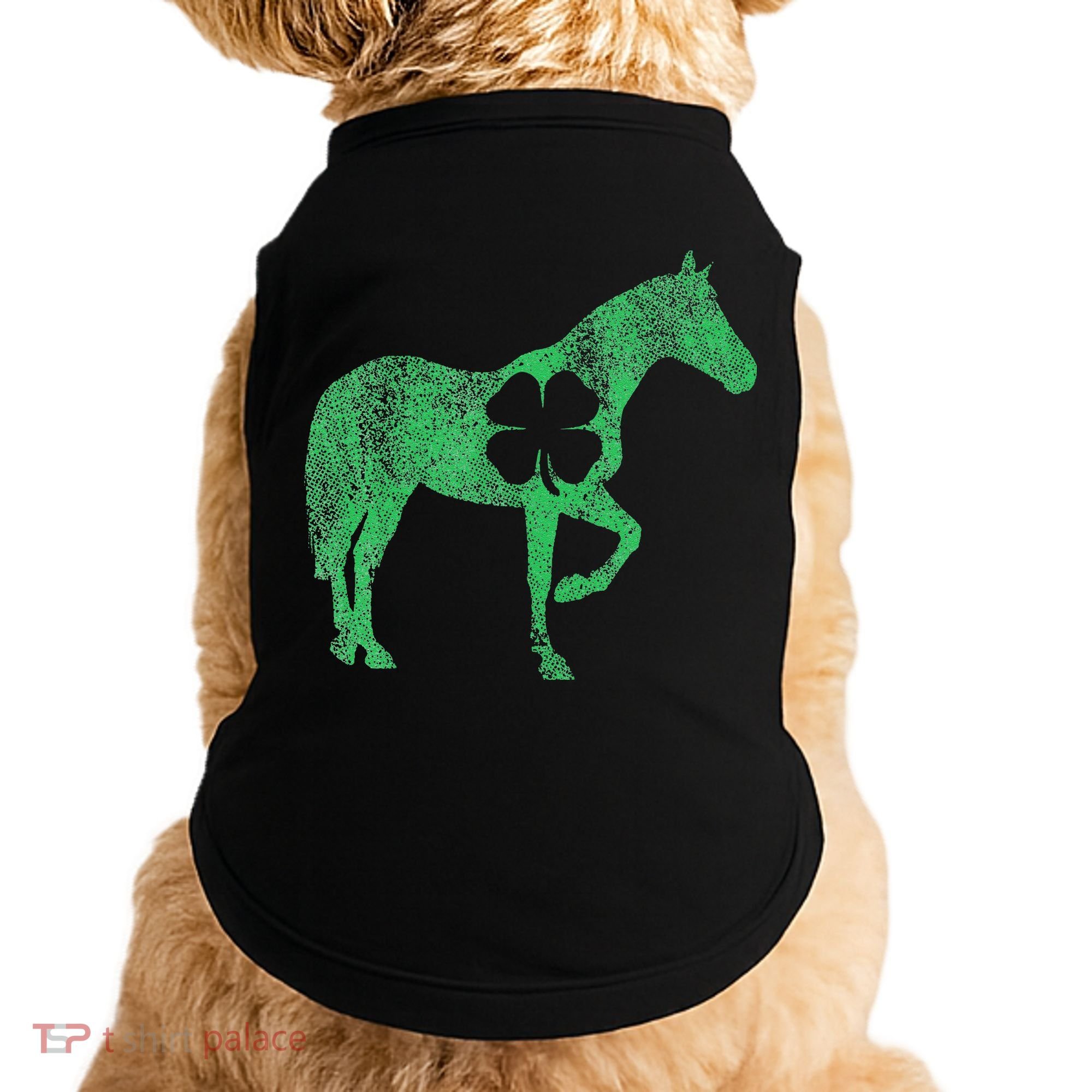 St Patrick's Day Shamrock Horse Irish Green Saint Paddy's Doggie Tank