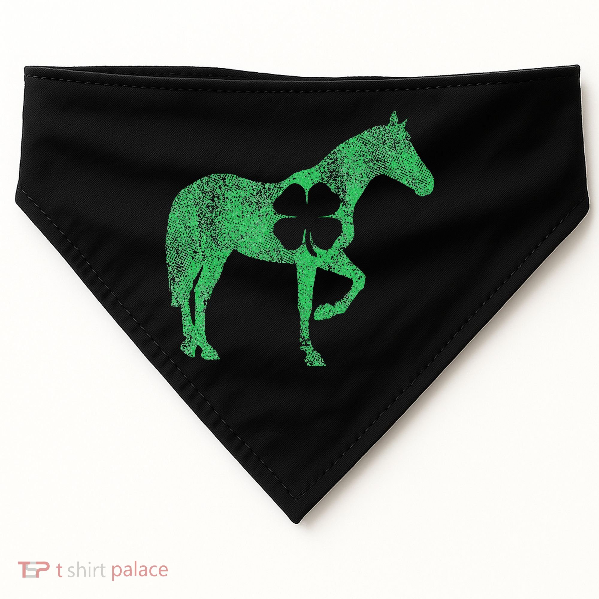 St Patrick's Day Shamrock Horse Irish Green Saint Paddy's USA-Made Doggie Bandana