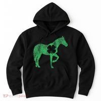 St Patrick's Day Shamrock Horse Irish Green Saint Paddy's Hoodie thumb 0